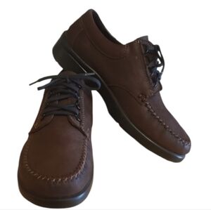 Vintage Dexter Comfort Lace-Up Suede Boat Oxford Shoes in brown Size 8.5